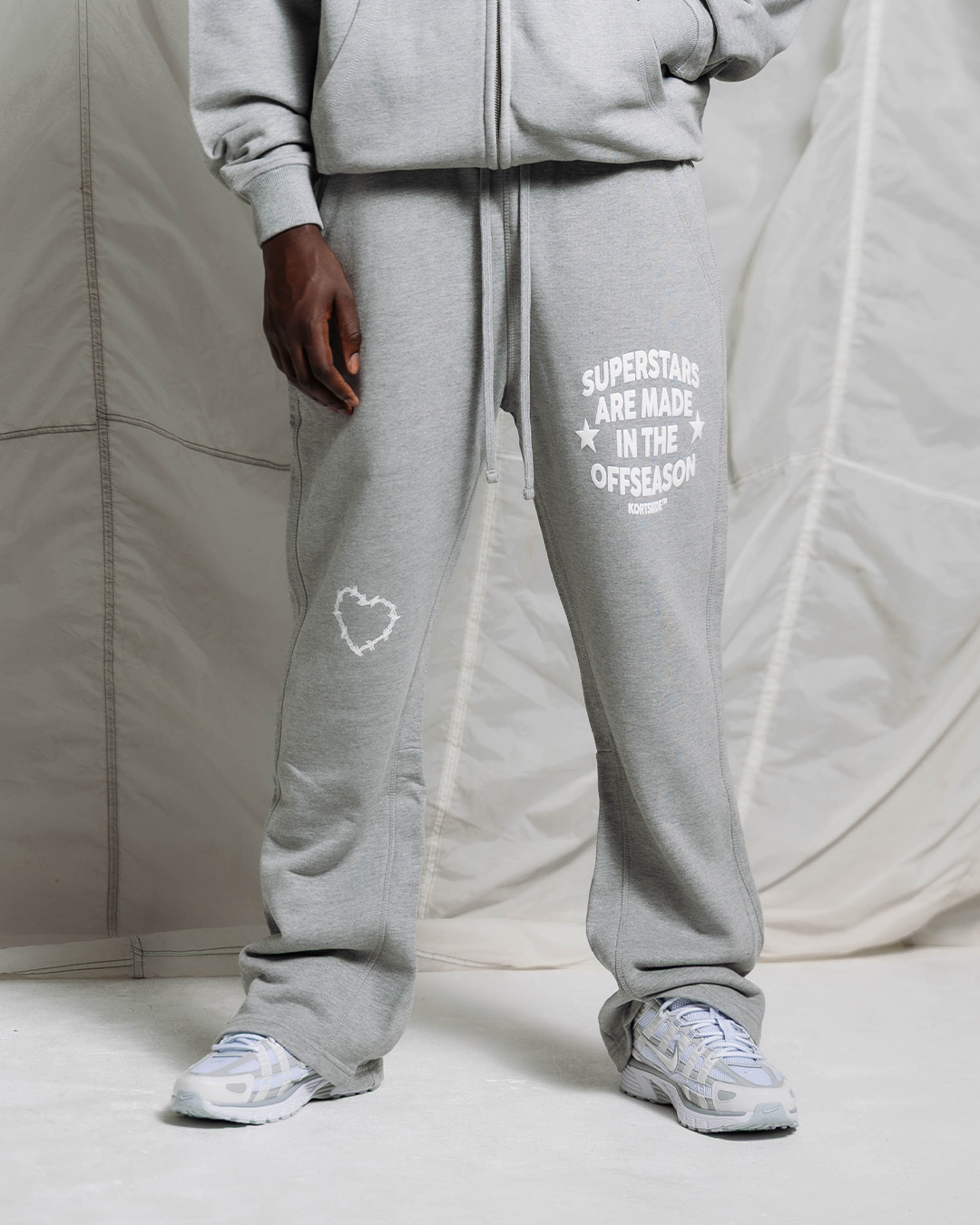 SUPERSTAR CLASSIC FLARED JOGGERS | MARL GREY