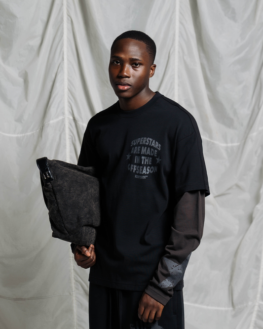 SUPERSTAR LAYERED T-SHIRT | BLACK/CHARCOAL