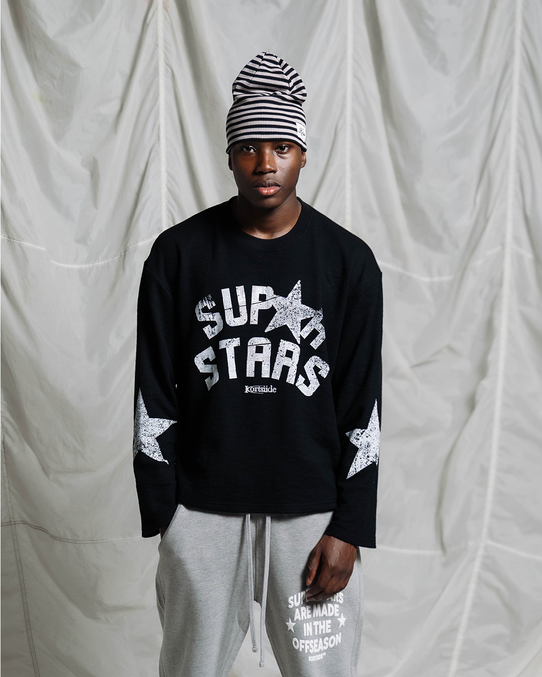 SUPERSTAR ERA WAFFLE LONG SLEEVE | BLACK