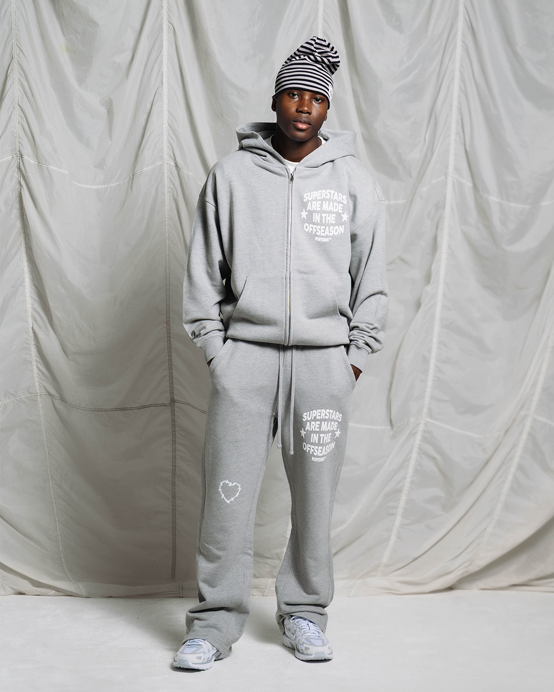 SUPERSTAR CLASSIC FLARED JOGGERS | MARL GREY