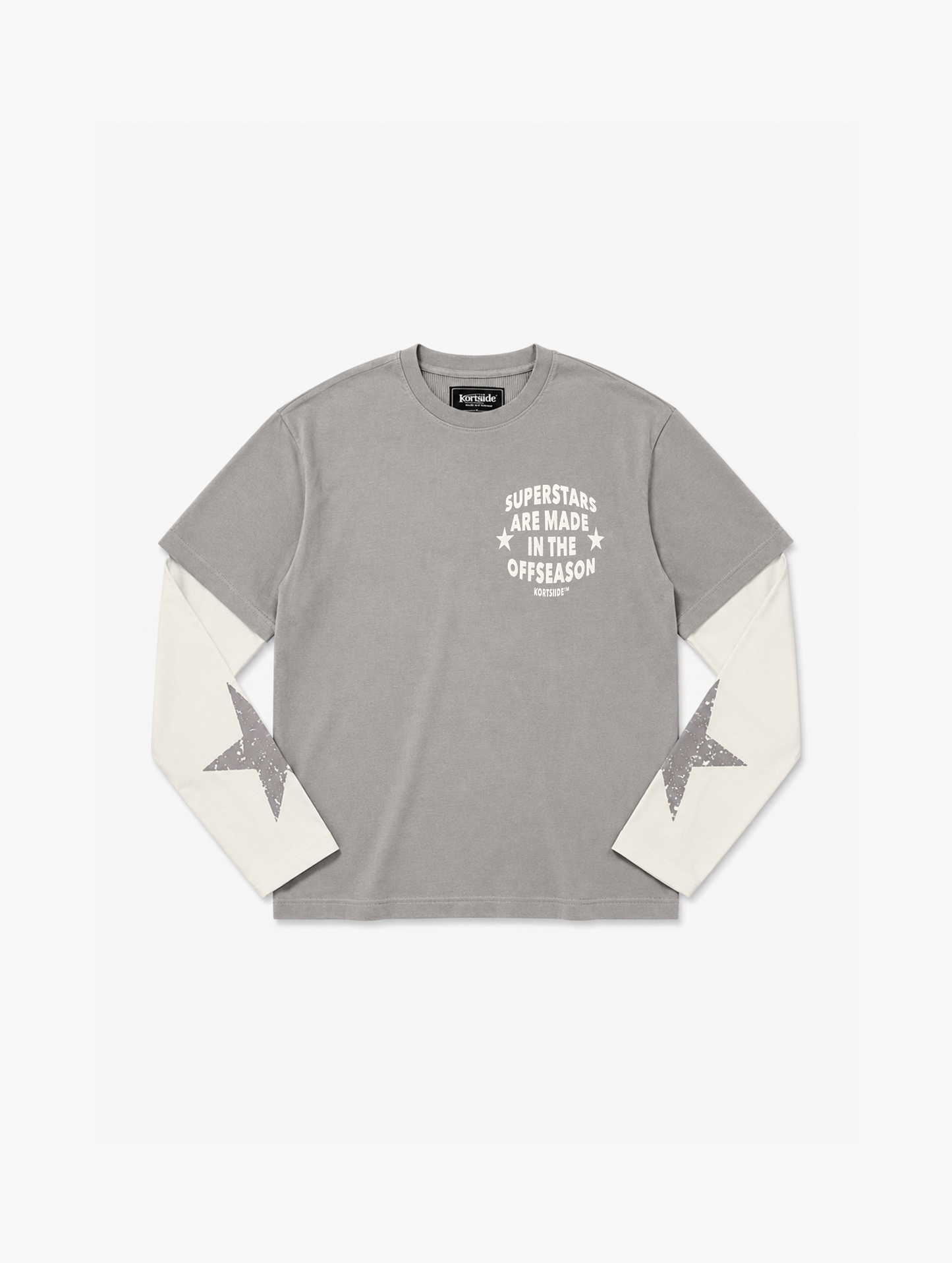 SUPERSTAR LAYERED T-SHIRT | GREY