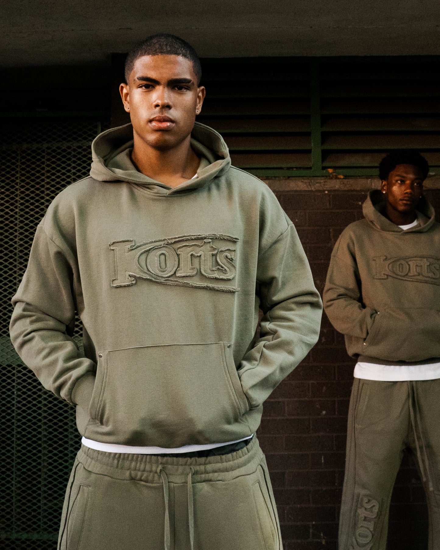 KORTS PATCHWORK HOODIE | KHAKI
