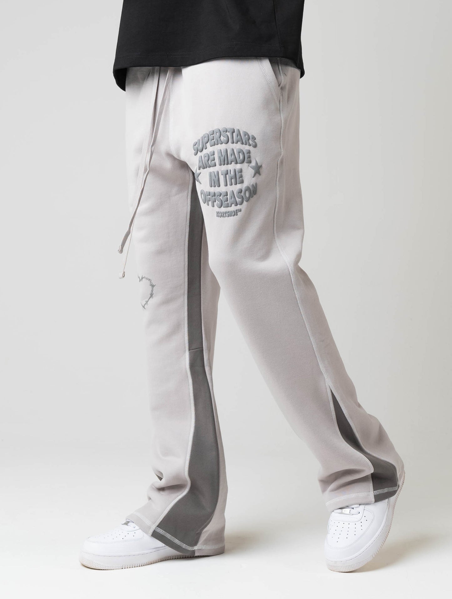 SUPERSTAR STITCHED FLARED JOGGERS | DUSK GREY