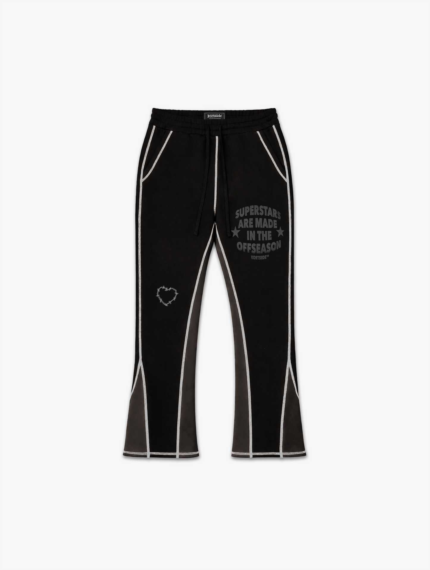 SUPERSTAR STITCHED FLARED JOGGER | TRIPLE BLACK