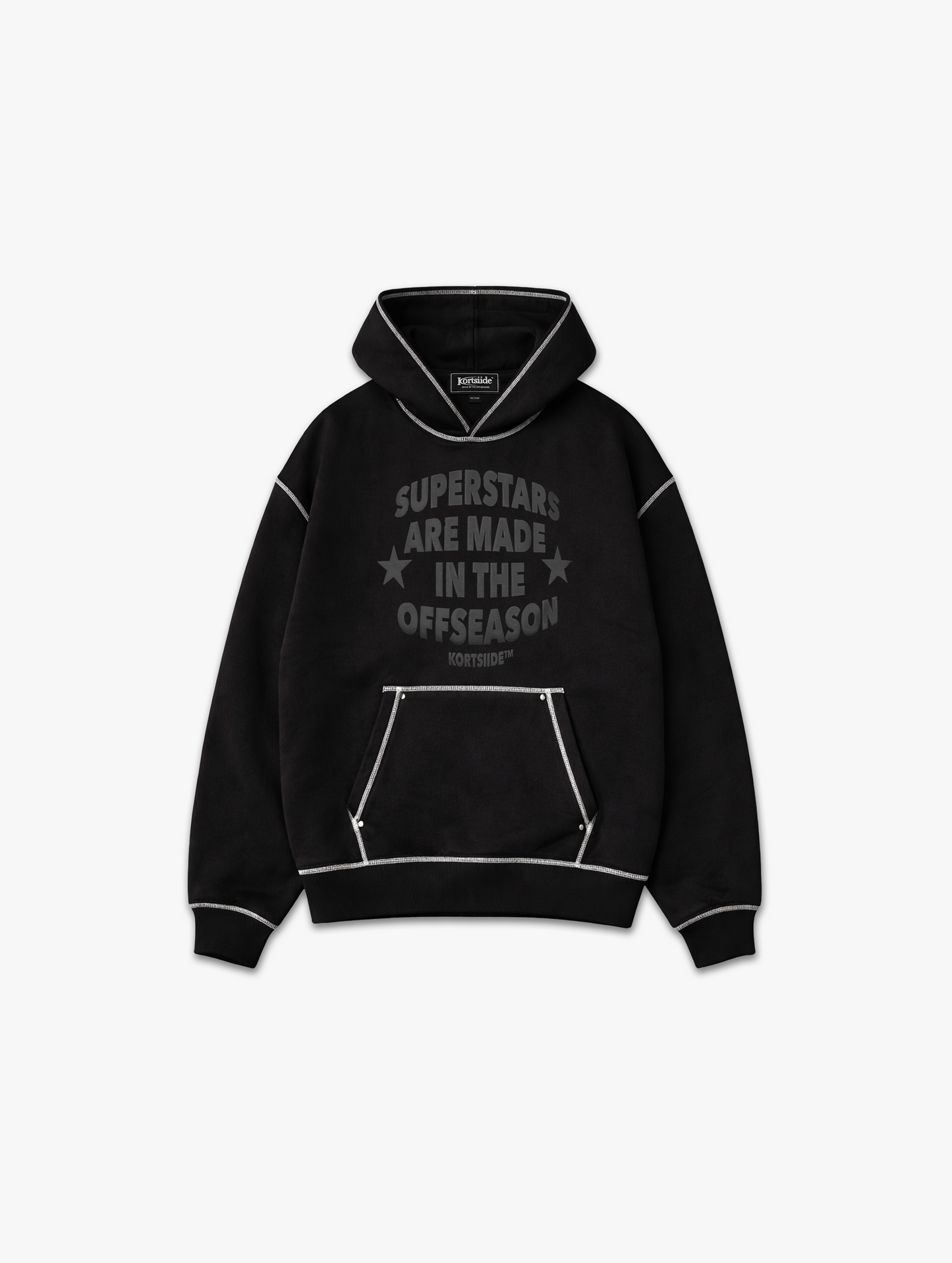 SUPERSTAR STITCHED HOODIE | TRIPLE BLACK