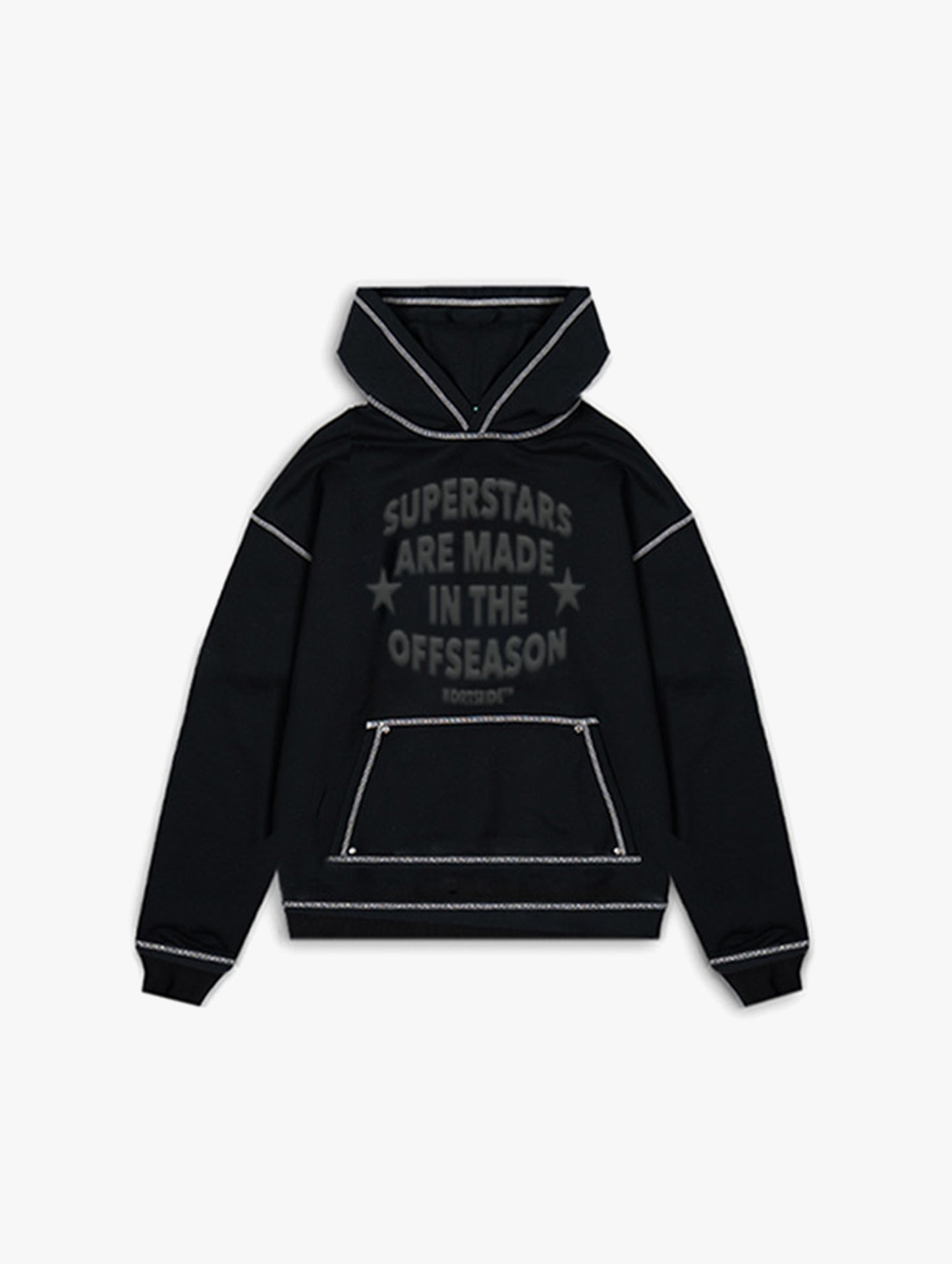SUPERSTAR STITCHED HOODIE | TRIPLE BLACK